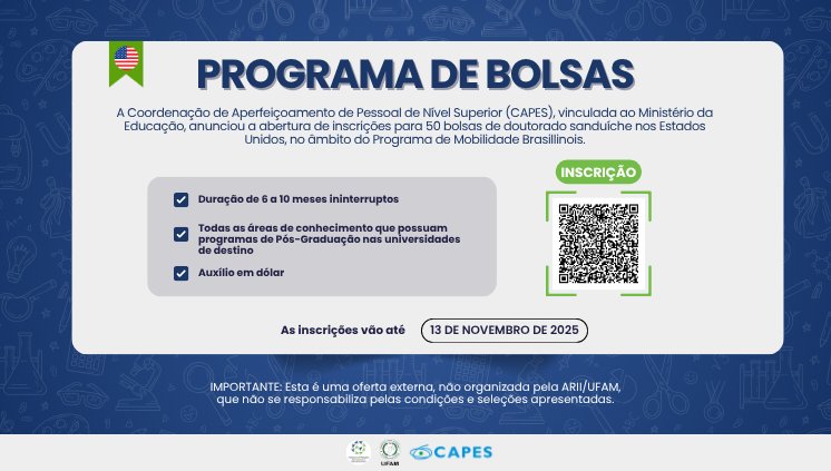 CAPES abre inscrições para 50 bolsas de Doutorado Sanduíche nos EUA