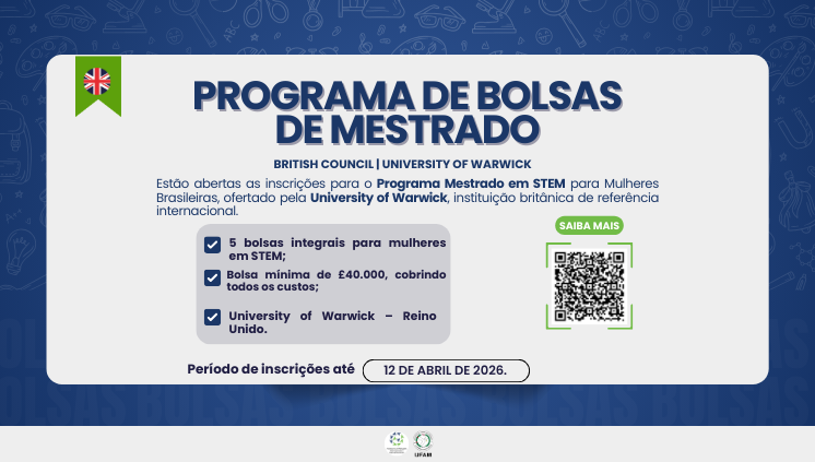 Convocatória do British Council para 5 bolsas de mestrado integrais Women in STEM 