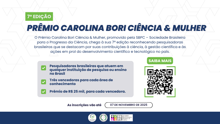 Inscrições abertas para o Prêmio Carolina Bori Ciência & Mulher 2025