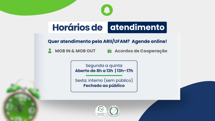 Quer atendimento pela ARII/UFAM?  
